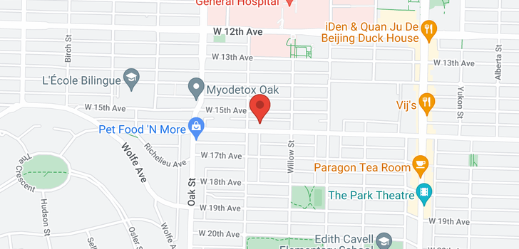 map of 204 863 W 16TH AVENUE